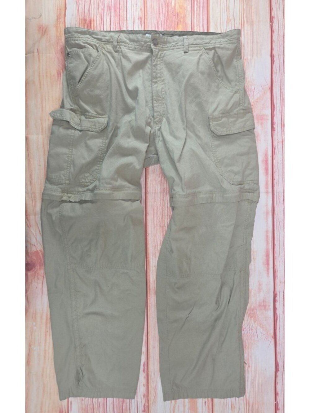 REI Mens Beige Hiking Convertible Cargo Pants 40x30